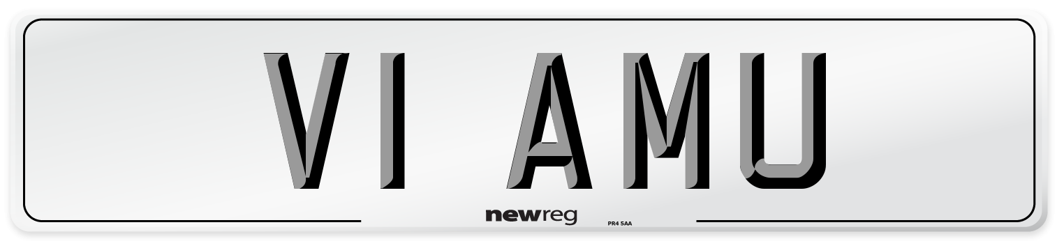 V1 AMU Number Plate from New Reg